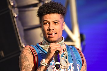 Blueface performs during the 2019 Rolling Loud music festival