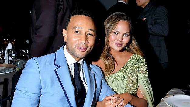 The crew behind 'The Voice​'​​​​​​ were invited to John Legend's house for dinner after the finale on Tuesday, but Chrissy Teigen wasn't quite ready for it.