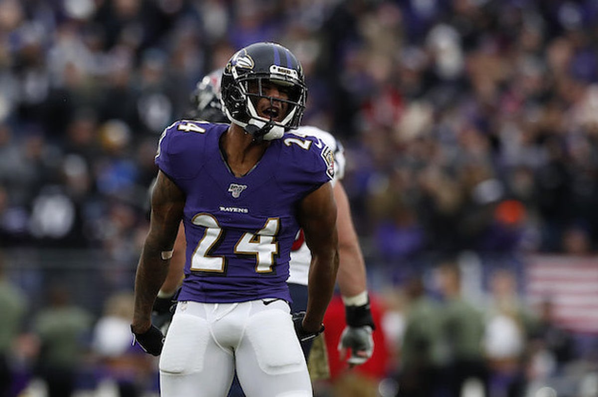 Baltimore Ravens' Marcus Peters, Los Angeles Rams' Jalen Ramsey exchange  words after blowout 