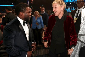 Kevin Hart and Ellen Degeneres attend the 2017 People's Choice Awards