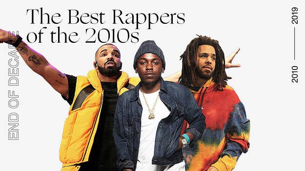 The best rappers that defined the 2010-2019 decade, including Drake, J. Cole, Kendrick Lamar, Kanye West, and more.