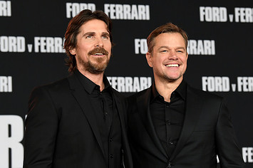 Christian Bale and Matt Damon arrive at the premiere of Fox's "Ford V Ferrari."