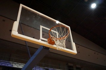 Stock image of a basketball hoop