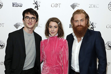 Isaac Hempstead Wright, Gemma Whelan and Kristofer Hivju attend "Game Of Thrones: A Celebration."