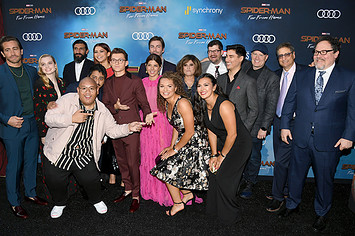 Spider Man cast and producers during happier days.