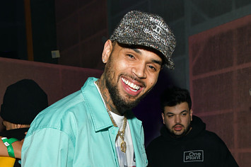 Chris Brown poses for portrait at his album listening event