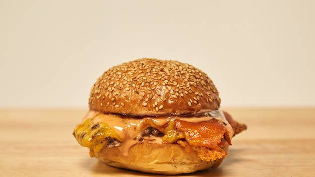 Alvin Cailan makes the ultimate cheese skirt burger. 