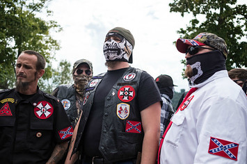 White supremacist racist organization Ku Klux Klan (KKK) members