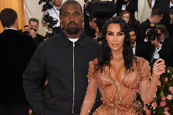 Kanye West and Kim Kardashian attend the Met Gala.