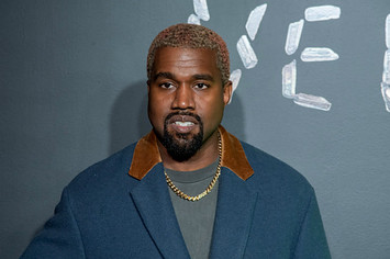 Kanye West attends the the Versace fall 2019