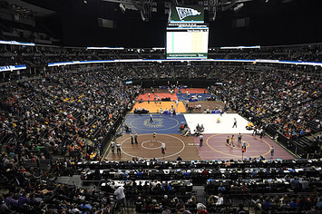 10 mats busy during the last day of the Colorado high school state wrestling tournament