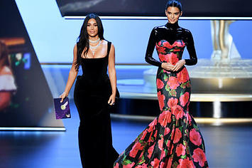 Kim Kardashian and Kendall Jenner at Emmys