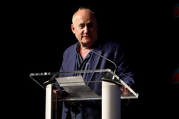 Jeph Loeb speaks on stage at the Marvel's Runaways Screening + Panel At New York Comic Con.