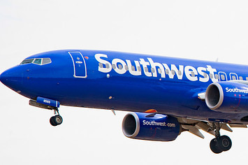 A Boeing 737 800 flown by Southwest Airlines