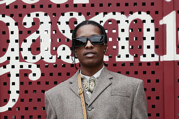 ASAP Rocky arrives at the Gucci show