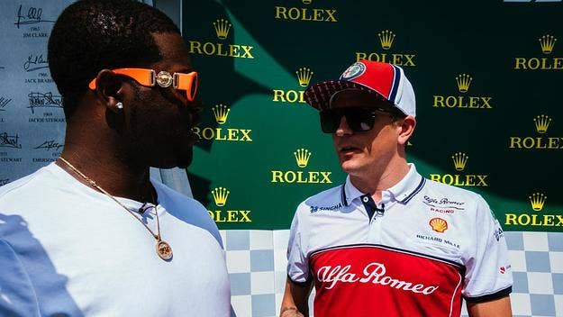 ASAP Ferg challenges F1 champion racer Kimi Räikkönen to freestyle while he plays a beat from a special beat-making steering wheel.