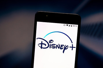 Disney+ (Plus) logo seen displayed on a smartphone.