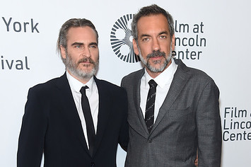 Joaquin Phoenix and Todd Phillips attend the 57th New York Film Festival "Joker."