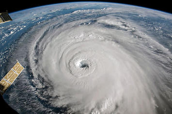A satellite shot of Hurricane Florence