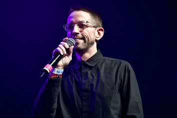 Comedian/actor Neal Brennan performs onstage at The Fonda Theatre