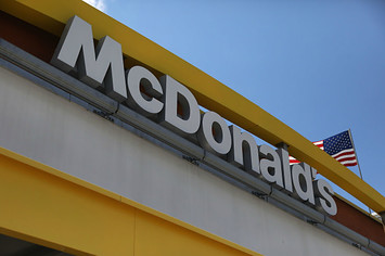 A McDonald's sign is seen on a restaurant on April 30, 2018 in Miami, Florida.