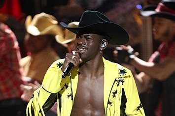 Lil Nas X performs onstage at the 2019 BET Awards