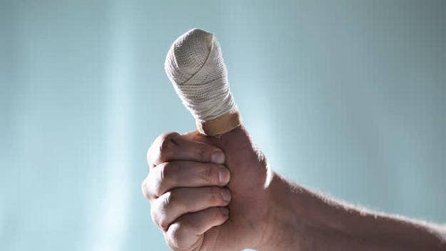A woman involved in a heated domestic dispute allegedly bit off a chunk of her boyfriend's thumb.