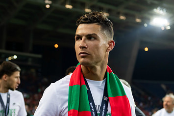 Cristiano Ronaldo of Portugal looks on