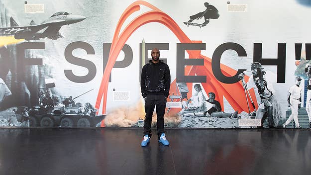 Designer Virgil Abloh spoke with Complex at the Museum of Contemporary Art Chicago for his first solo exhibition, “Figures of Speech.”