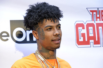 Blueface attends a listening event for The Game's new album "Born 2 Rap."