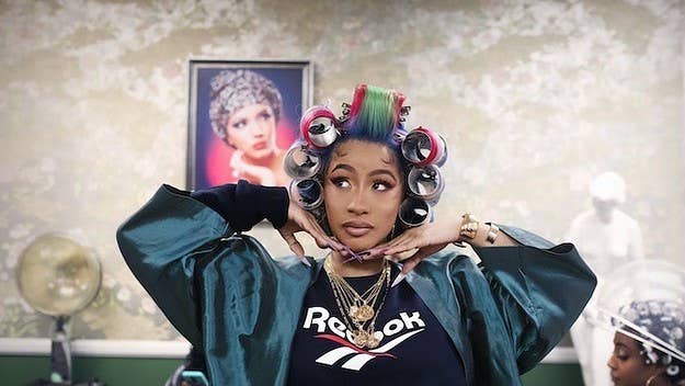 Set in a "regular shmegular" beauty parlor, Reebok alludes to Cardi's own come-up story in her latest campaign for the sneaker brand. 