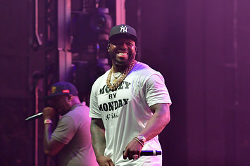 50 Cent performs during the 2019 Tycoon Music Festival at Cellairis Amphitheatre at Lakewood