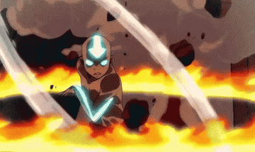 Aang bending all four elements