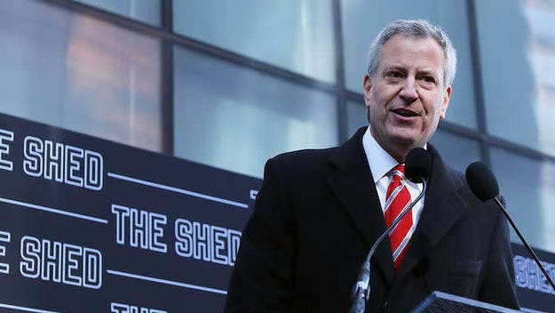 Mayor Bill de Blasio announced the emergency declaration during a news conference in Williamsburg, saying, "We want to simply solve the problem."