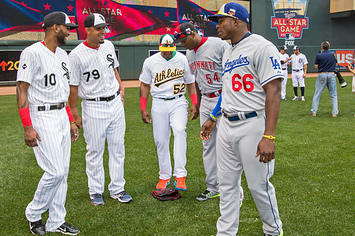 A collection of Cuban born players at the 2014 MLB All Star Game.