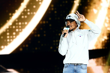 Chance The Rapper speaks onstage at WE Day California