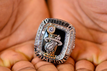 Norris Cole of the New Orleans Pelicans shows off his Championship Ring