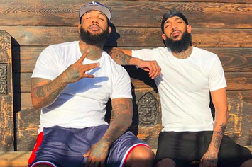 Rappers The Game and Nipsey Hussle
