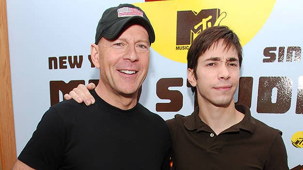 Willis is known for his cool and collected portrayal of the everyman action hero John McClane, although his co-star Justin Long managed to make him break.