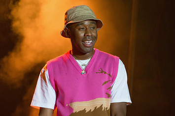Rapper Tyler, the Creator performs onstage during Mala Luna Music Festival