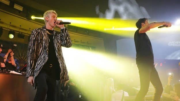G-Eazy, who was recently very kindly compared to Tom Cruise by Yelawolf, welcomed MGK to the stage in Vegas over the weekend.