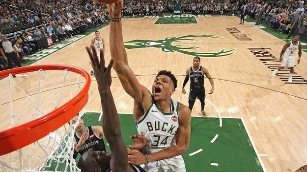 Giannis Antetokounmpo's rep decided to send to spicy sub-tweets the rapper's way.