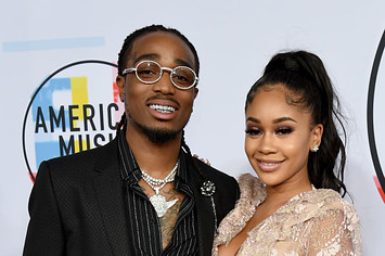 Quavo and Saweetie attend the American Music Awards