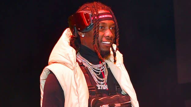 The Migos member also teased a track from the upcoming 'Father of 4' deluxe edition.