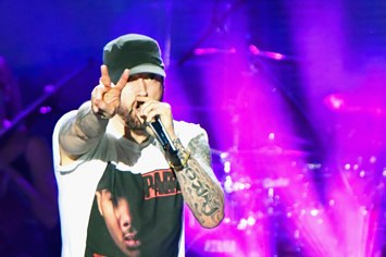Eminem performs on What Stage