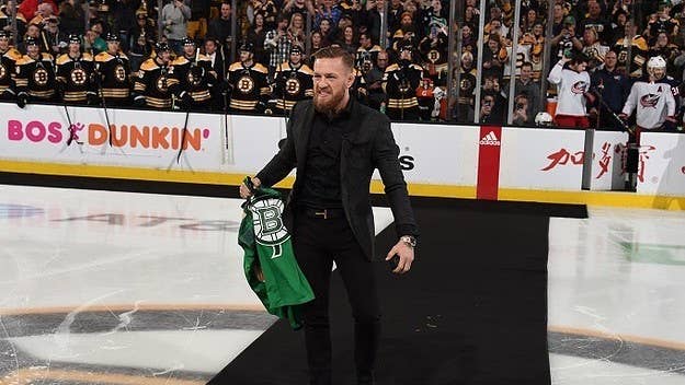 McGregor partied with the Bruins this weekend.