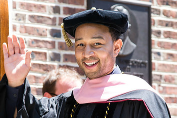 Singer songwriter John Legend receives an honorary doctorate of music