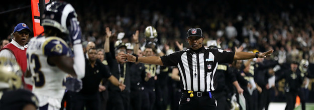 New Orleans Saints wide receiver Tommylee Lewis (11) works for a coach  against Los Angeles Rams defensive back Nickell Robey-Coleman (23) during  the second half the NFL football NFC championship g …