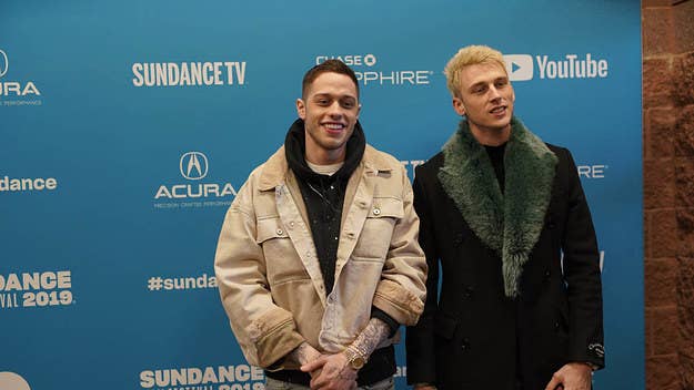 With only nine minutes to spare at Sundance, 'Big Time Adolescence' star MGK (and his homie Pete Davidson) talk mushrooms and eat Sour Patch Kids.