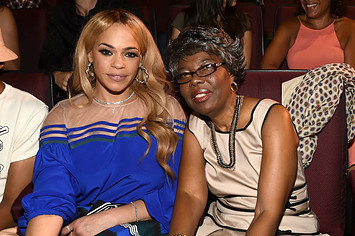 Voletta Wallace and Faith Evans attend the screening